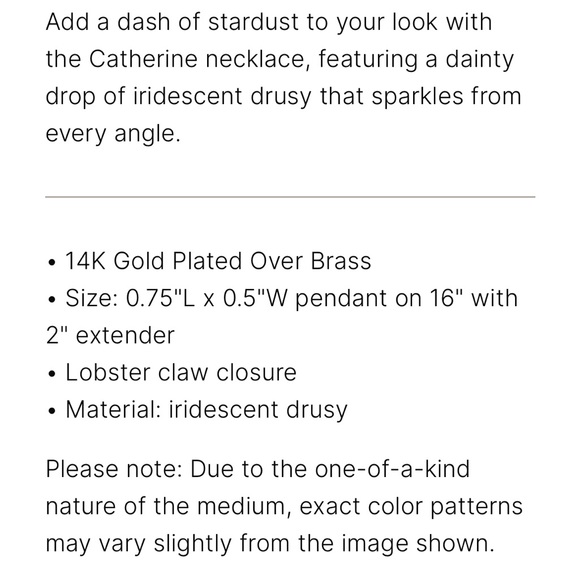 Kendra Scott ‘Catherine’ Pendant Necklace in Iridescent Drusy - Picture 4 of 6